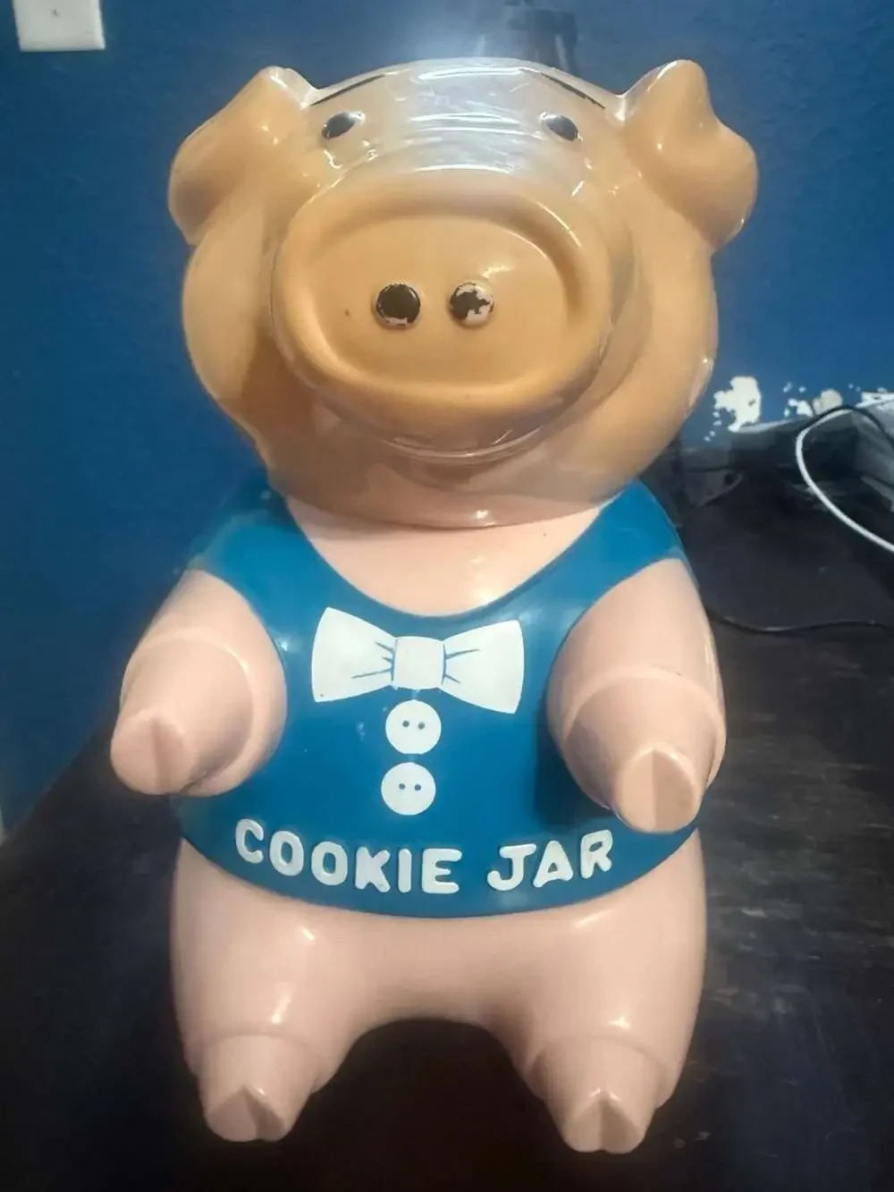 Vintage 1990 Fun Damental Too Oinking Pig Cookie Jar WORKS!